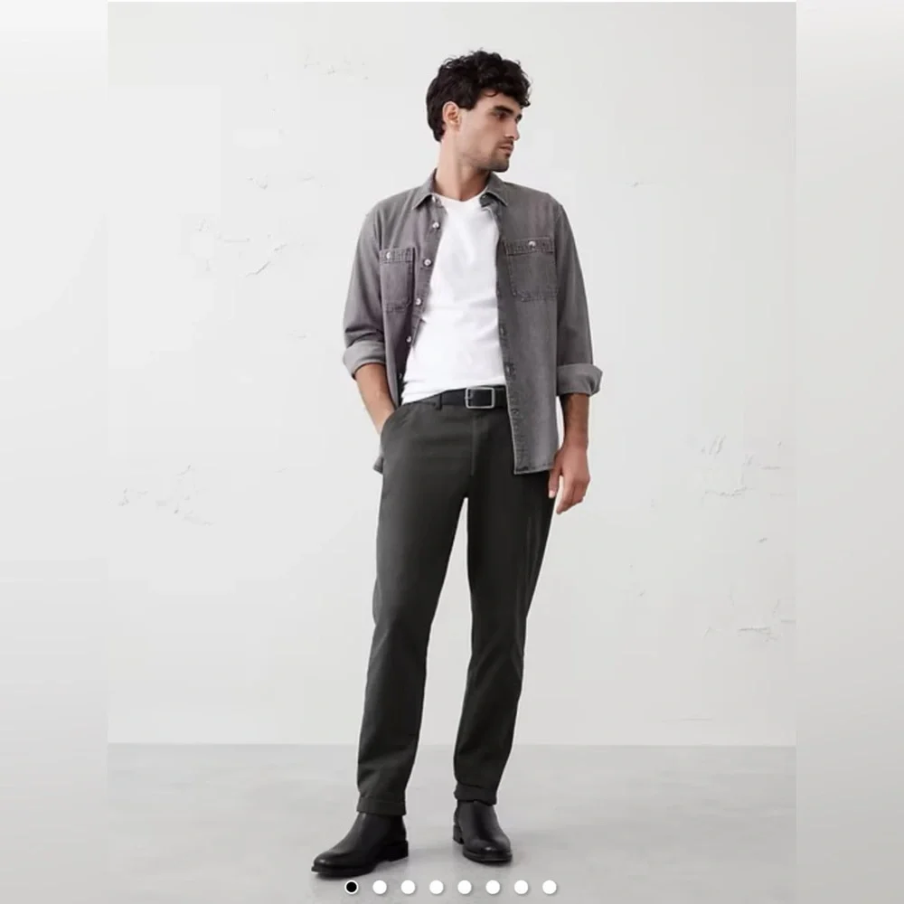 NWT Banana Republic Men’s Lived In Chino Pants, Flint Gray, 29x32